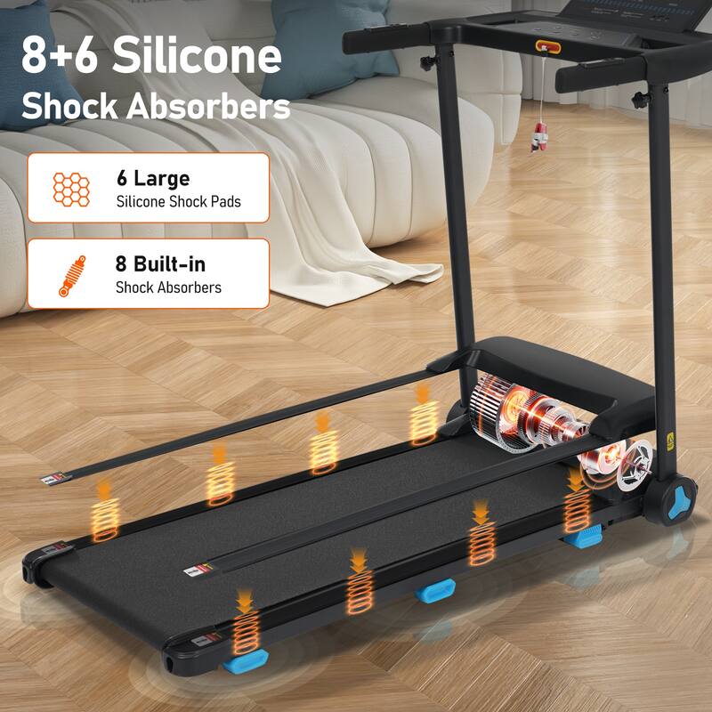 Treadmill with Incline,3.0HP Quiet Foldable Treadmills, 10.0MPH 300 LBS Weight Capacity Home Exercise Equipment Treadmills