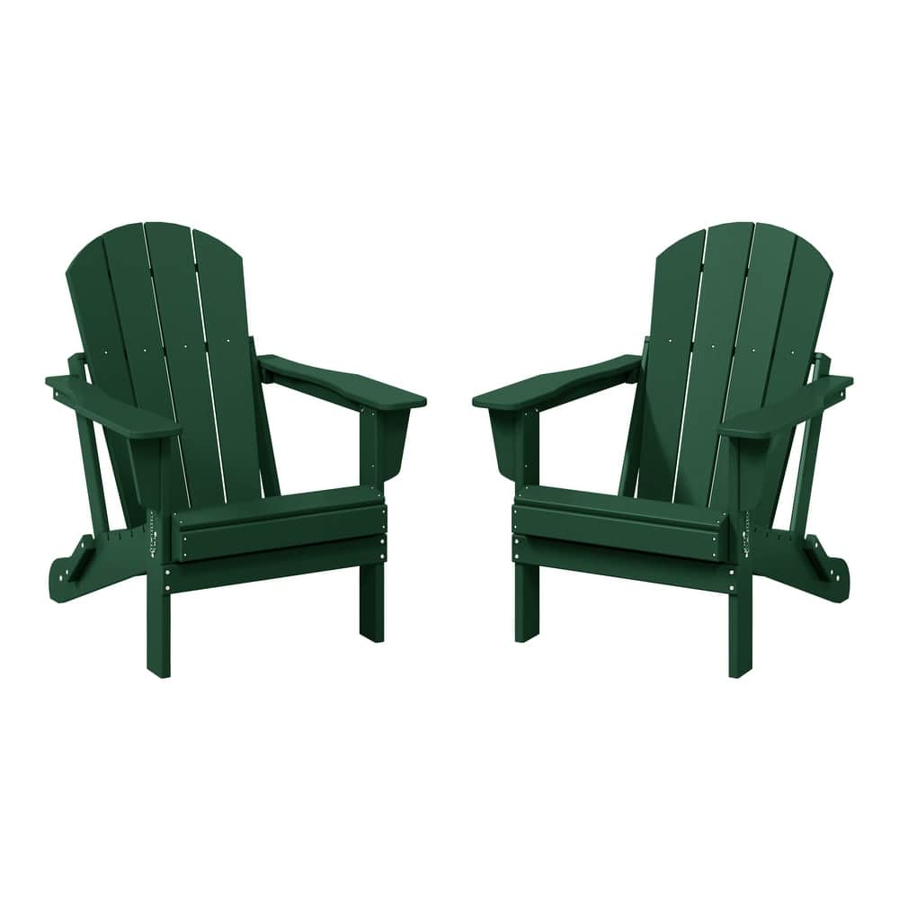 Laguna Weather Resistant Outdoor Patio Folding Adirondack Chairs (Set of 2)