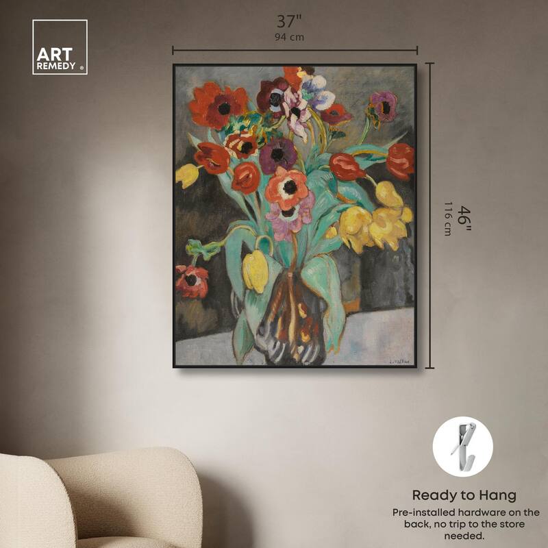 Valtat Anemones Tulipes Canvas by Art Remedy