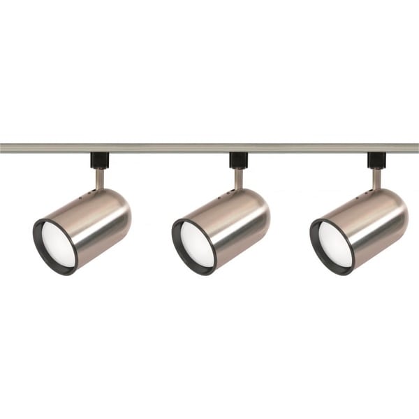 Nuvo Lighting TK342 Three Light R30 Bullet Cylinder Track Kit - Brushed nickel