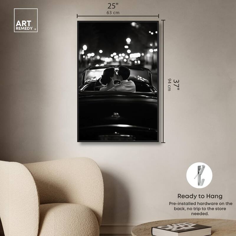 Kiss Me in the Moonlight II Canvas by Art Remedy