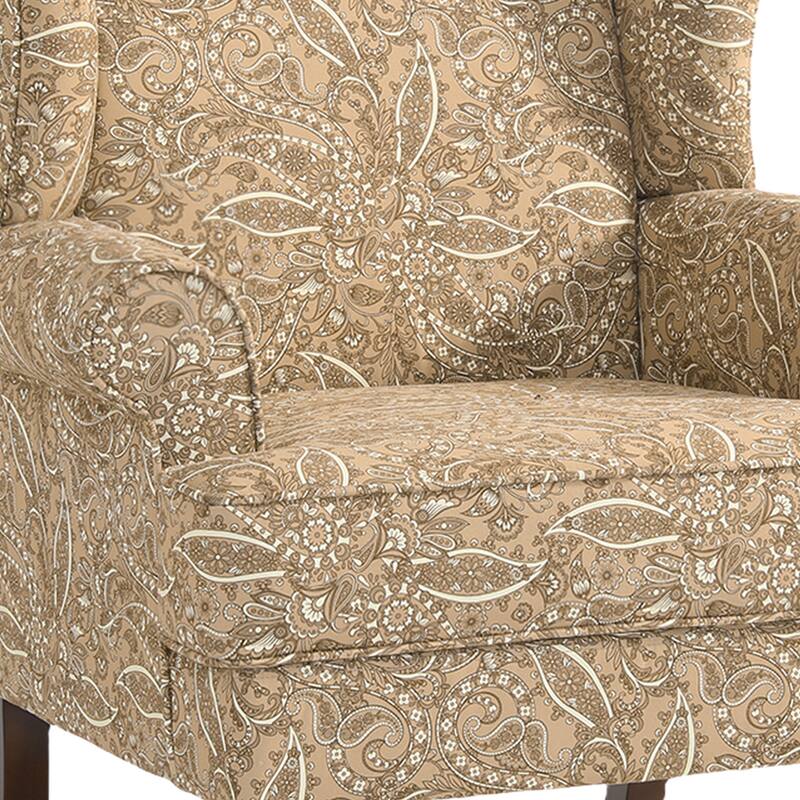 2 Set Modern Upholstery Wingback Accent Chair