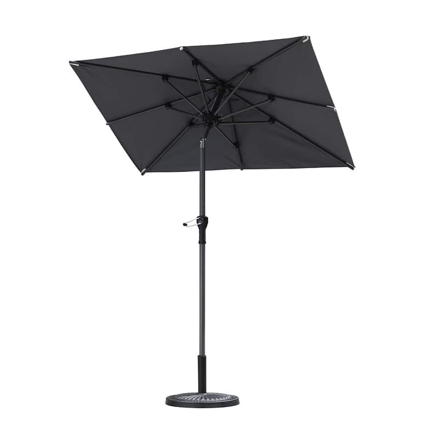 PURPLE LEAF Heavy-duty Crank and Tilt Table Umbrella Outdoor Patio Market Umbrella