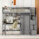 preview thumbnail 3 of 52, Twin Loft Bed with Desk, Drawers & Bookshelf - Playhouse Design, Grey