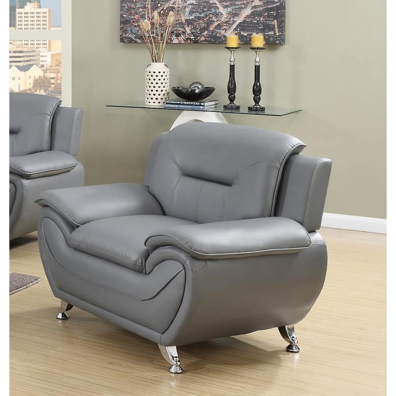 Sanuel 47.3" Wide Faux Leather Club Chair