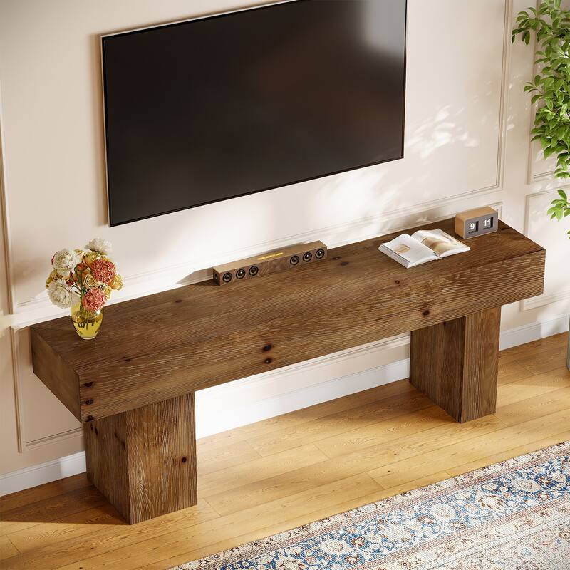 63" Farmhouse Entryway Shoe Bench, Solid Wood End of Bed Bench