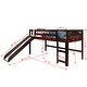preview thumbnail 3 of 6, Donco Kids Mission Tent Loft Dark Cappuccino Twin Bed with Slide