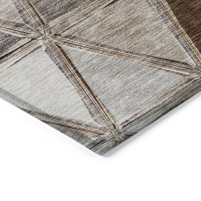 HomeRoots Geometric Transitional Rectangle Outdoor Rug