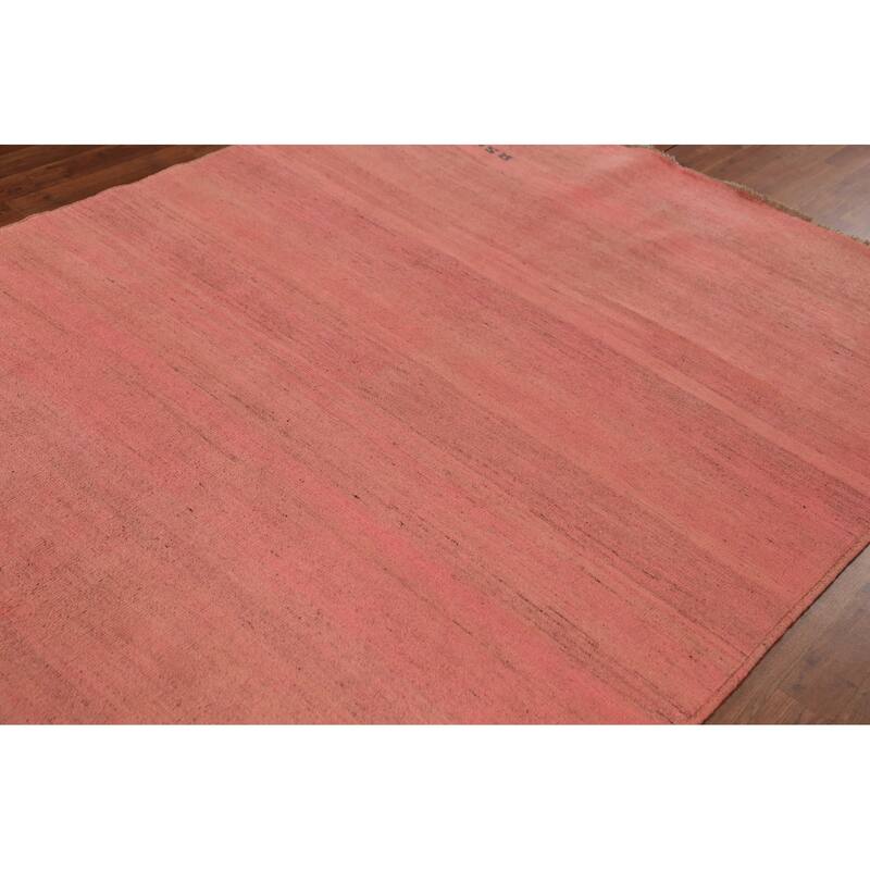 Pink Gabbeh Modern Area Rug Handmade Oriental Wool Carpet - 5'6" x 8'1"