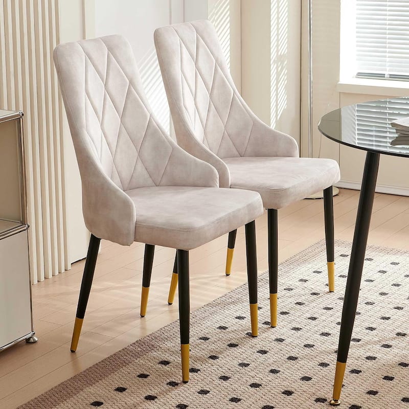 Howtai Velvet Home Kitchen Dining Chairs Upholstered Backrest
