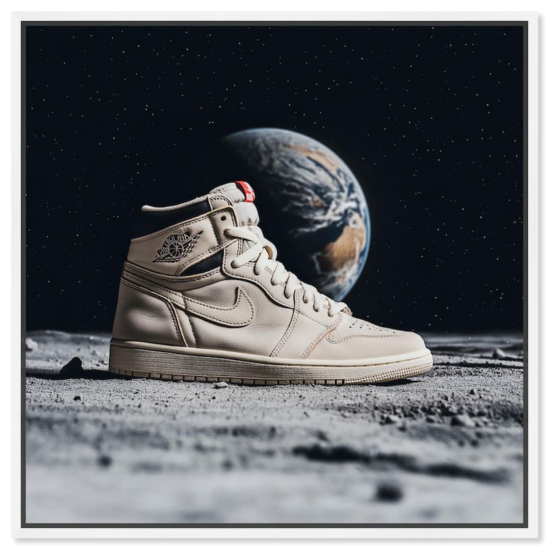 Zero-G Jordans Canvas by Art Remedy - White - 12" x 12"