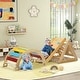 preview thumbnail 2 of 7, Qaba Pikler Triangle Set, 7 in 1 Indoor Toddler Climbing Toys with Ramp, Arch & Ladder, Montessori Climbing Set, Multicolored