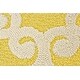preview thumbnail 4 of 2, Geometric Floral Yellow/Ivory Modern Contemporary Rug