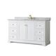 Option White / White Carrara Marble Top / Brushed Gold
