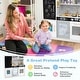 preview thumbnail 4 of 8, White Toddler Pretend Play Kitchen Set with 1 Open Shelf and Ice Maker - 32" x 9.5" x 31.5"