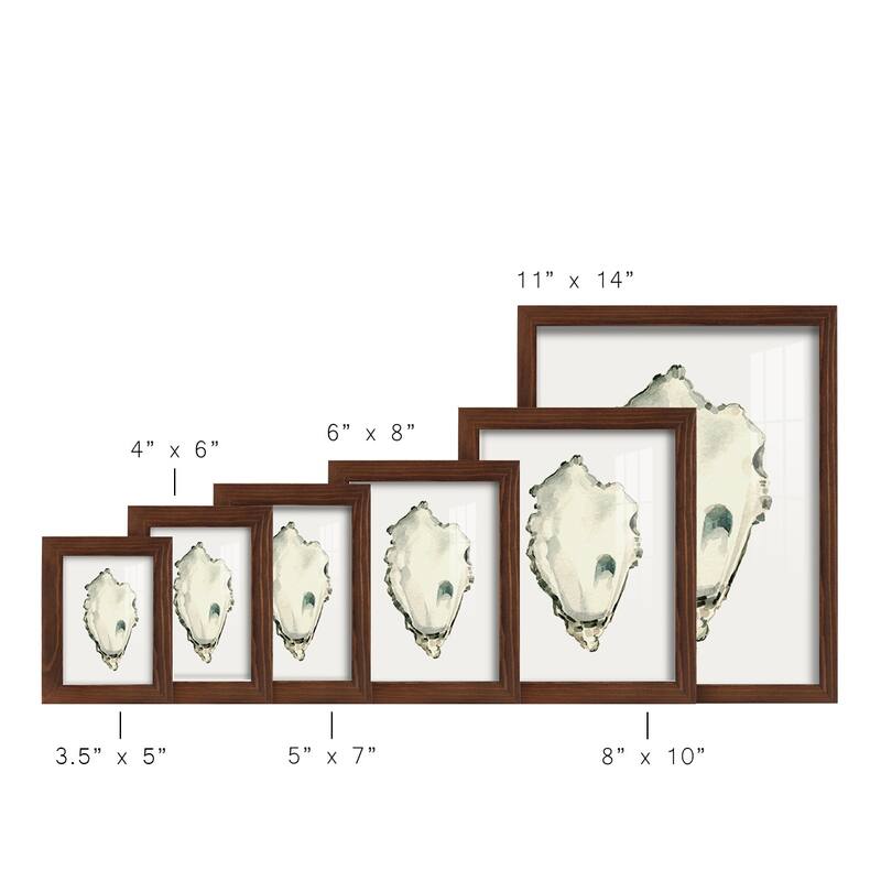 Neutral Oyster Study IV -Framed Print w/glass-Cherry Red