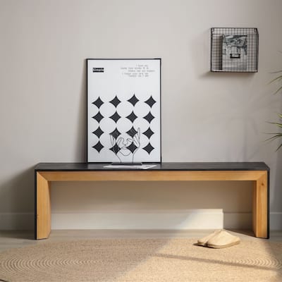 59in Modern Wood Bench - Rustic Design