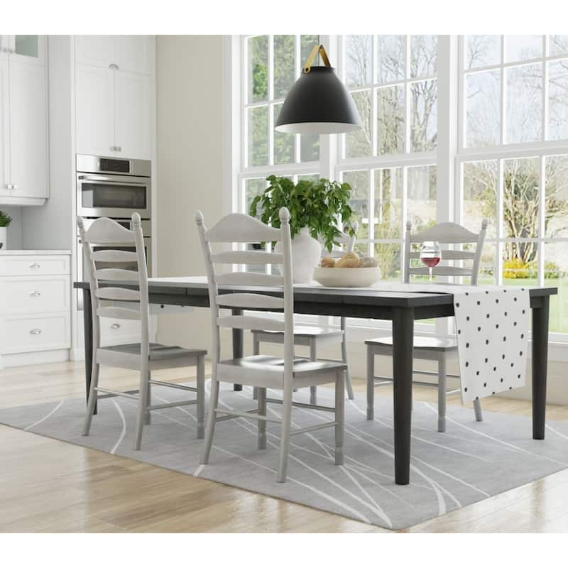 Ladder Backrest Dining Chair - 42" - Driftwood Brown