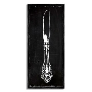 Stupell Kitchen Butter Knife Vintage Style Dinner Cutlery Framed Wall