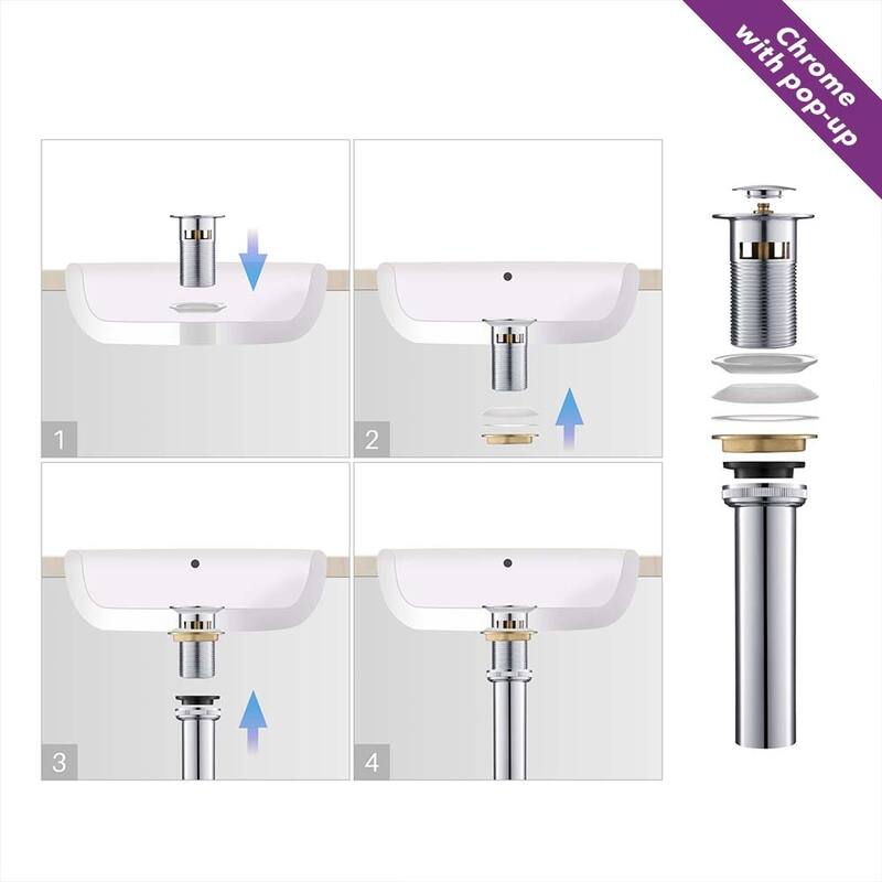 Luxury Solid Brass Single Hole Bathroom Faucet