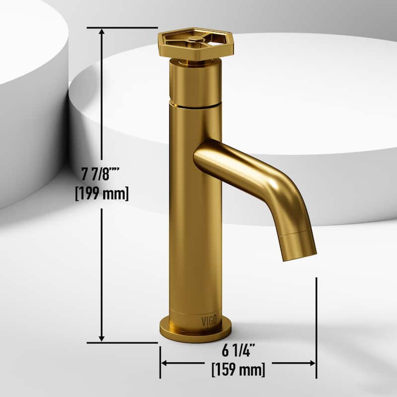 VIGO Ruxton 8" H Single Handle Single Hole Bathroom Faucet