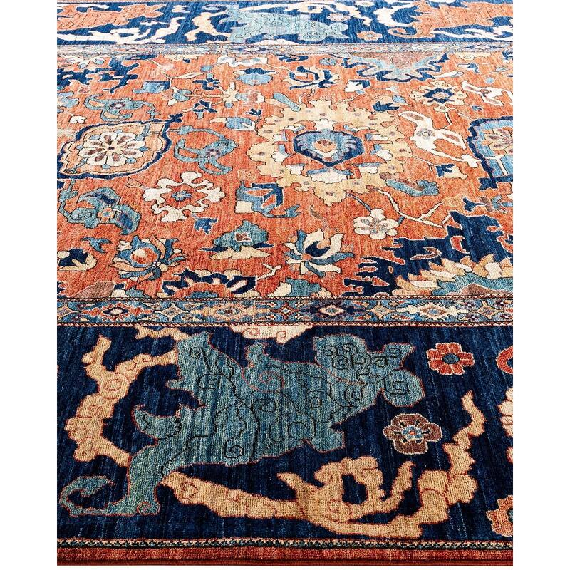 Serapi One-of-a-Kind Hand-Knotted Area Rug - Orange, 7' 11" x 9' 11" - 7' 11" x 9' 11"