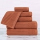 preview thumbnail 28 of 97, Superior Soho Ribbed Cotton 6-Piece Assorted Towel Set