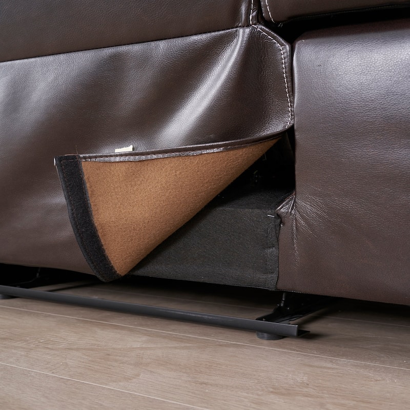 86 Inch Faux Leather Top Arm Reclining Upholstered Sofa - 86" x 40" in.
