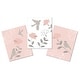 preview thumbnail 1 of 2, Lambs & Ivy Petals Pink/Gray/White Floral/Birds 11 by 14 Unframed Wall Art 3pc