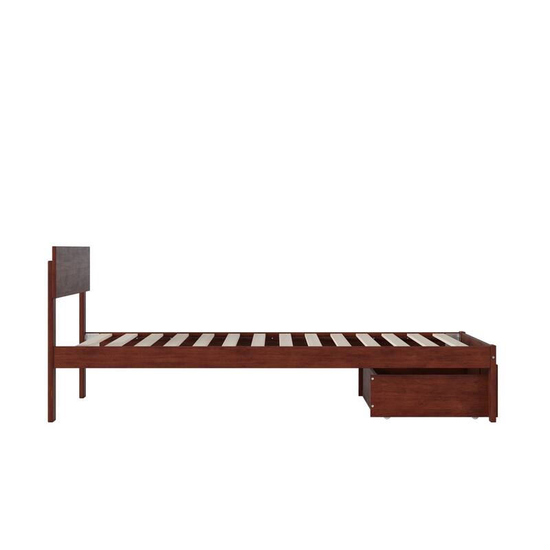 AFI Boston Platform Bed with Foot Drawer