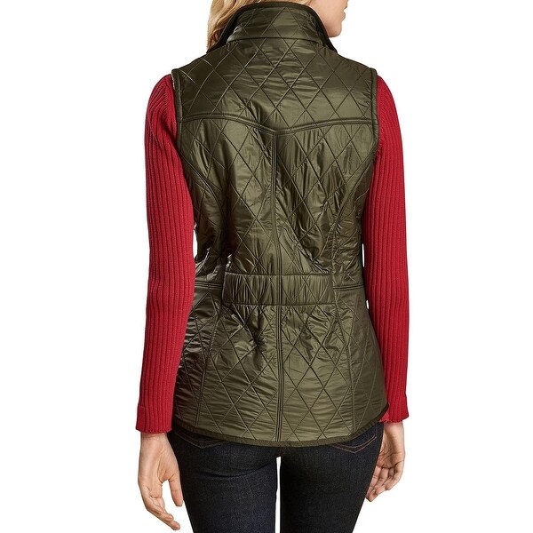 barbour red gilet womens