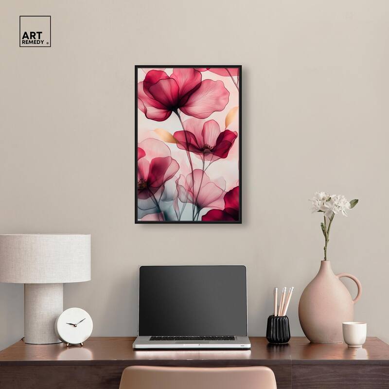 Chiffon Cherry Charm Canvas by Art Remedy