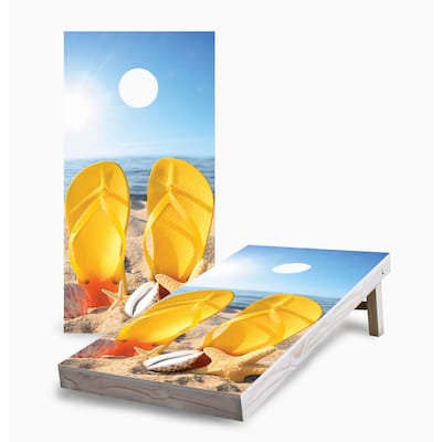 Sandals on the Beach Corn Hole Board Set with Carry Case