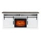 preview thumbnail 5 of 37, 68" Farmhouse Sliding Barn Door Fireplace TV Stands Console Table with 23" Electric Fireplace