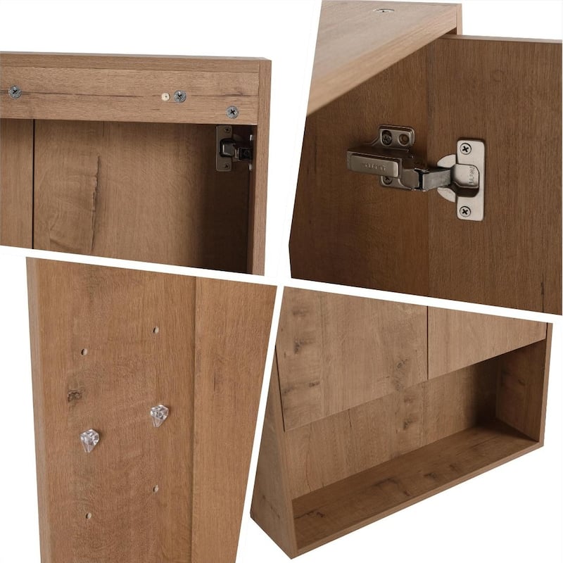 Beingnext 12"/24" Floating Bathroom Side Cabinet With Soft Close Door and an Adjustable Shelf