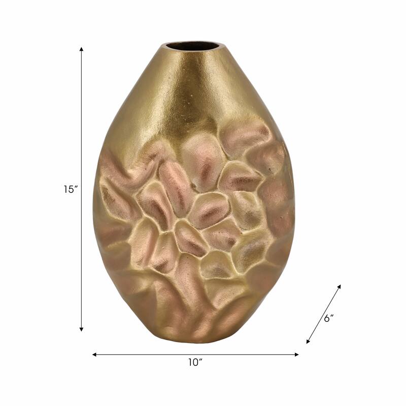 Metal Cartwright Hammered Textured Vase - Bronze