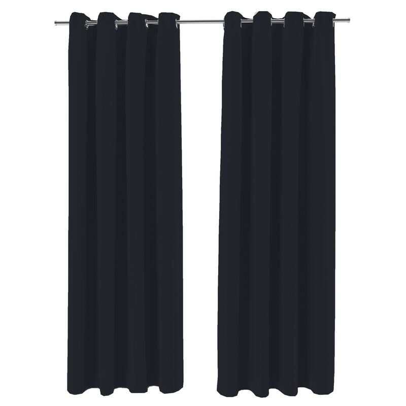 54" x 84" Solid Grommet Semi-Sheer Outdoor Curtain Panel - 54X84 - Blue
