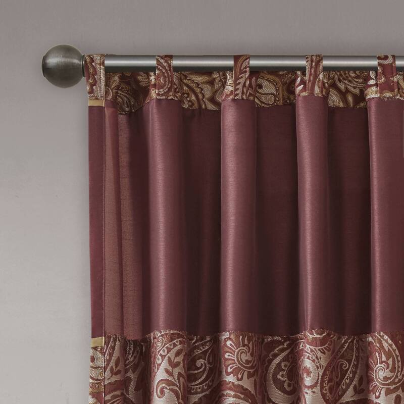 Madison Park Whitman Jacquard Curtain Panel Pair