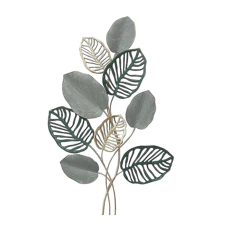 Aria Home Vertical Multicolored Leaf Wall Art Nature Metal Sculpture