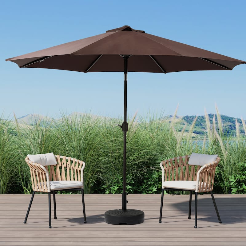 Holme 9-foot Steel Market Patio Umbrella with Tilt-and-Crank