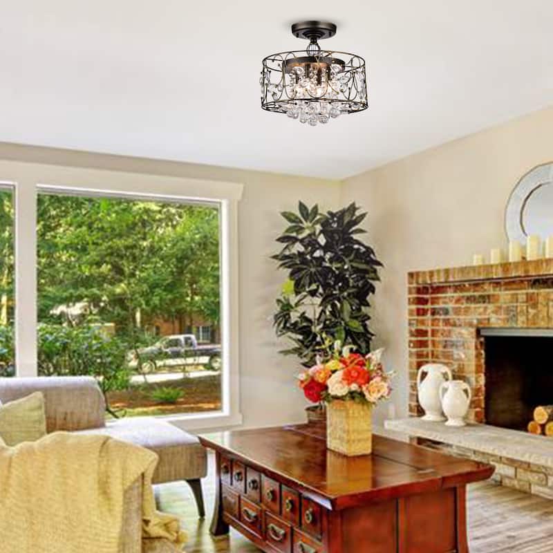 Delara Cluster Drum 4-light Semi Flush Mount