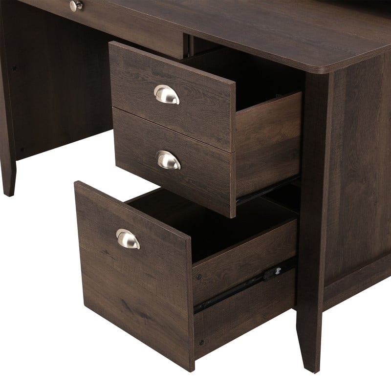 Lokatse Home 53" Wide Home Office Writing Desk With Hutch
