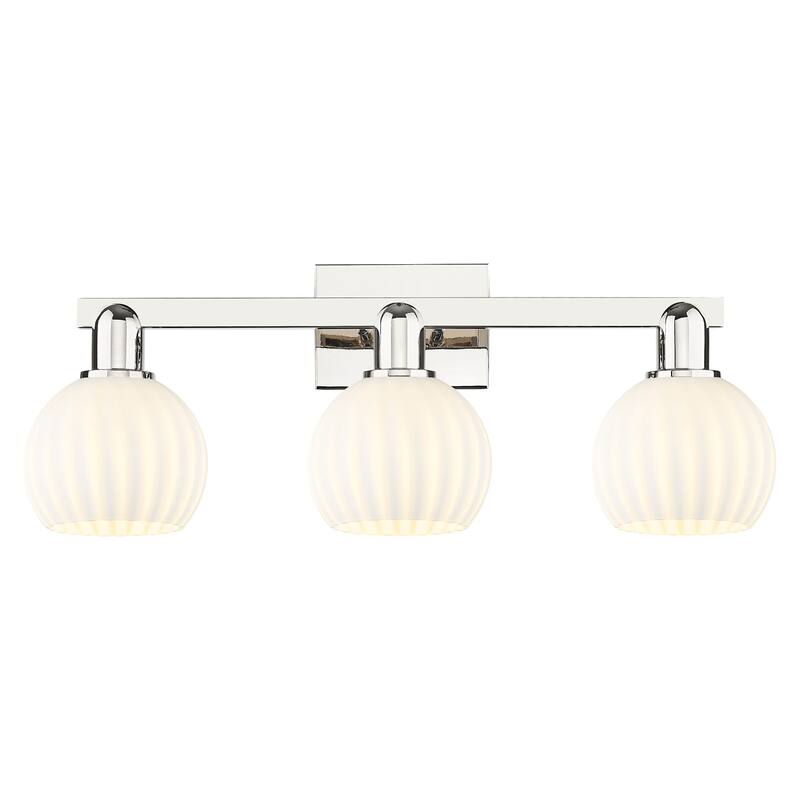 Innovations Lighting 716-3W-10-25 White Venetian Vanity White Venetian - Polished Nickel / White Venetian
