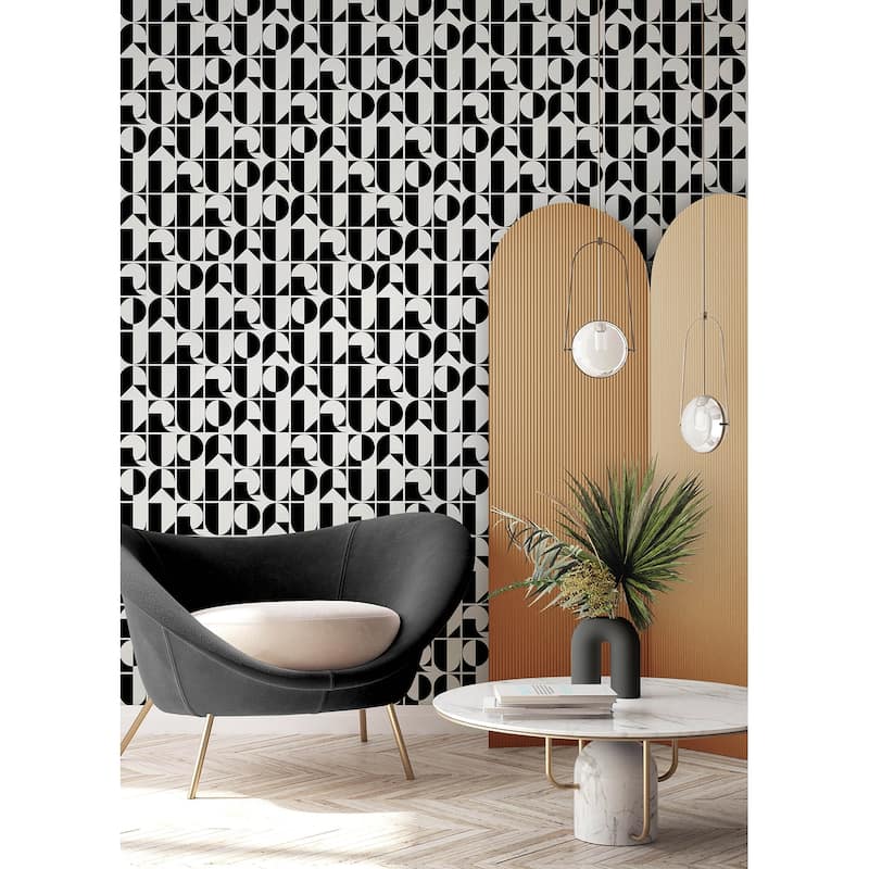 RuPaul RuDeco Black Peel and Stick Wallpaper