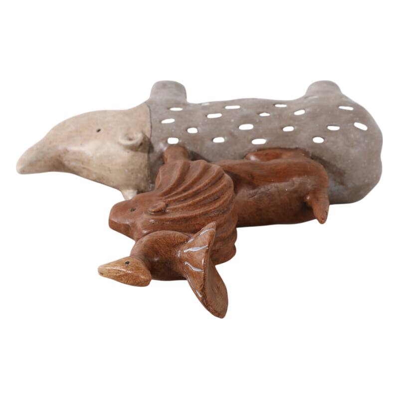 Decorative Stacked Animal Figurines - 8" Multi