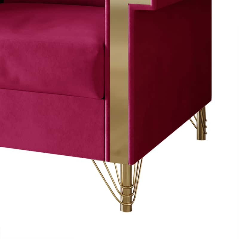 CraftPorch Luxurious Velvet Upholstered Arm Chair