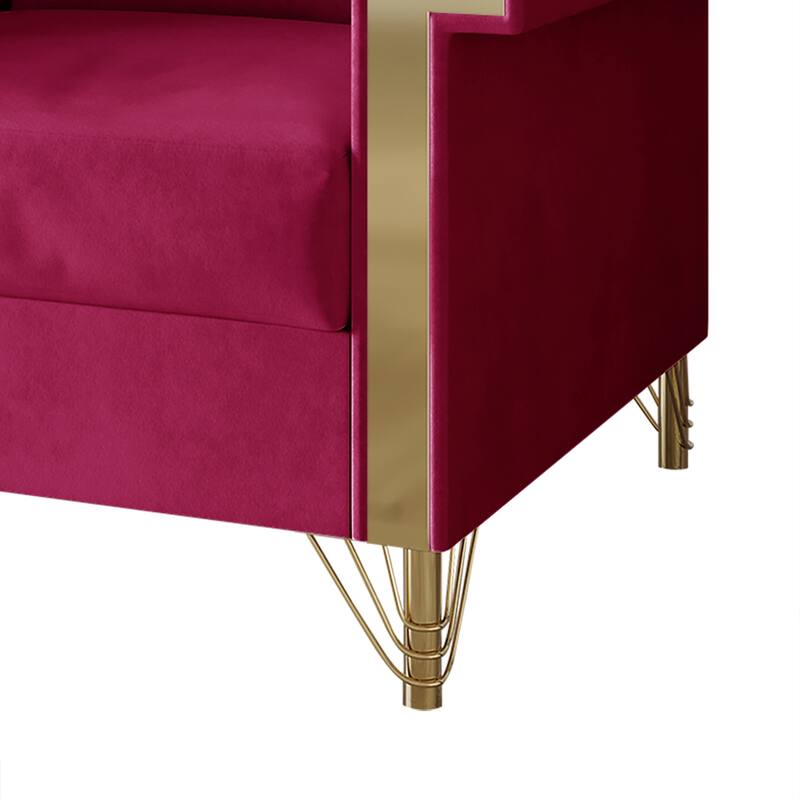 CraftPorch Luxurious Velvet Upholstered Loveseat