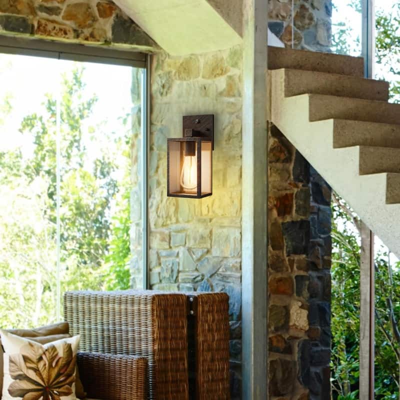 2 Pack bulb lights black brush gold wall sconce aluminum, tempered glass wall light