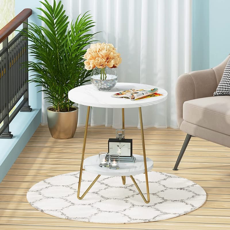 Modern End Table Round Side Table Nightstand Bedside Table