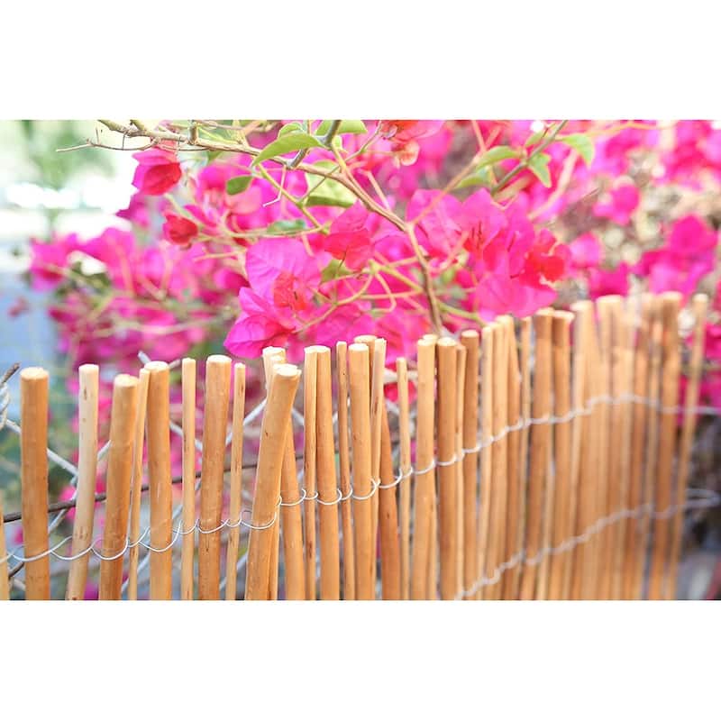 Natural Willow Rolled Panel Fence Decorative Fencing for Backyard